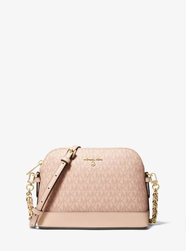 Damske Prenosná Taška Michael Kors Large Logo Dome Ruzove - Kabelky Michael Kors Levně | YVDLB-8794